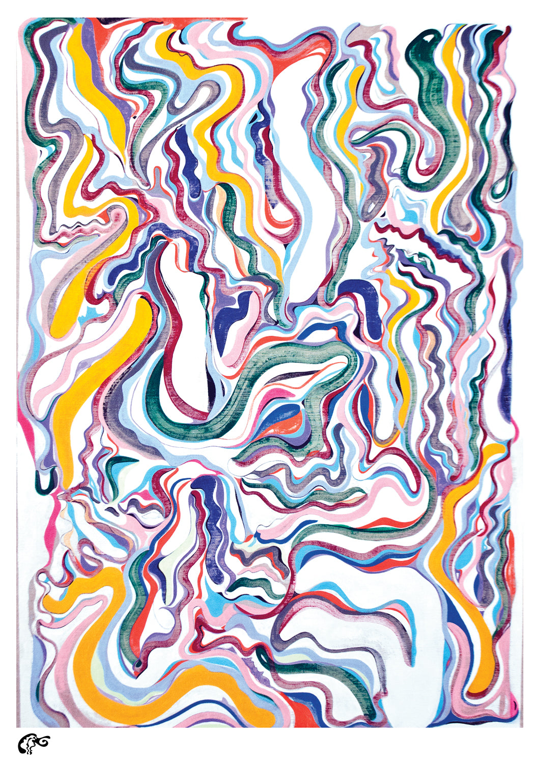 Light Waves on White Background - Lesny JN Felix