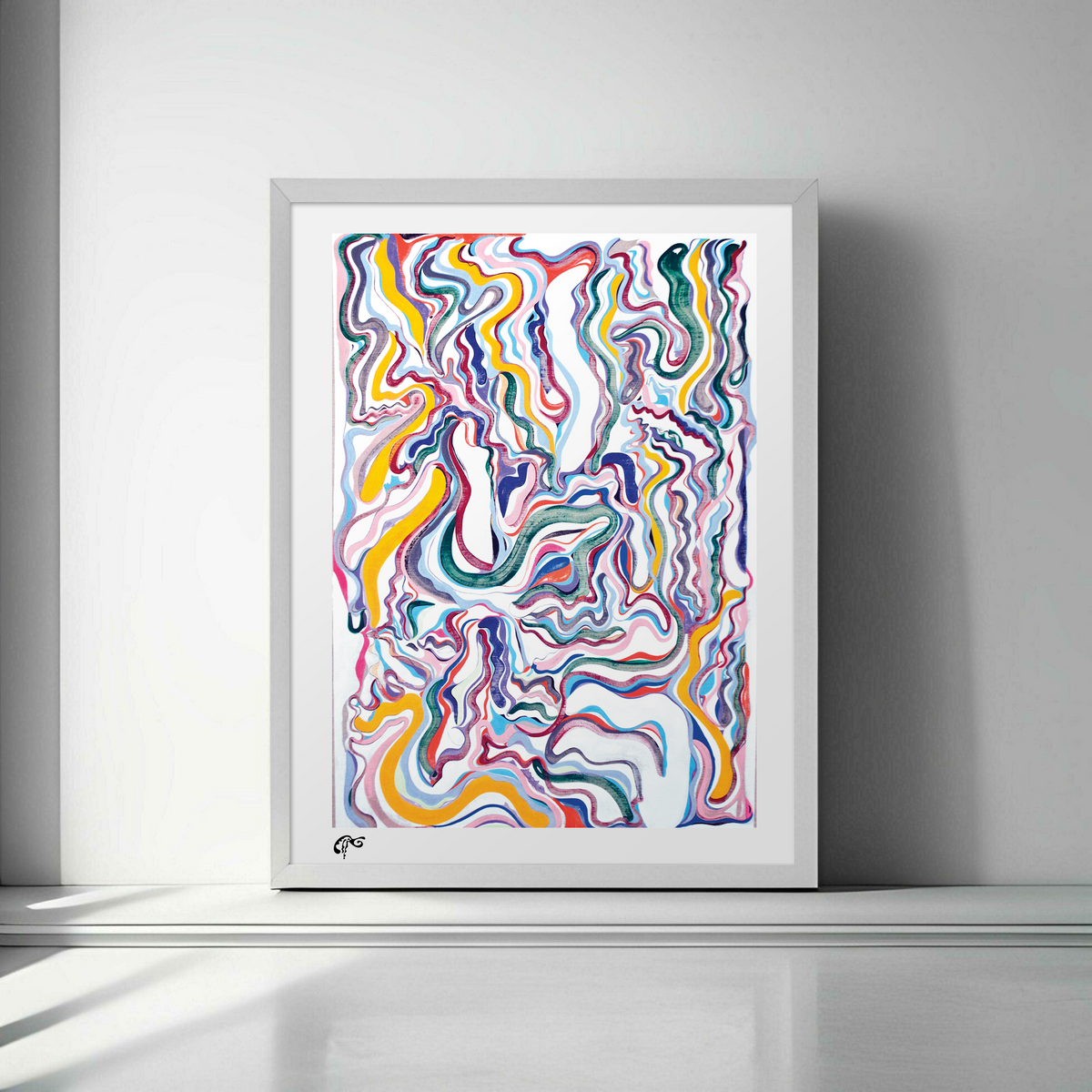 Light Waves on White Background - Lesny JN Felix